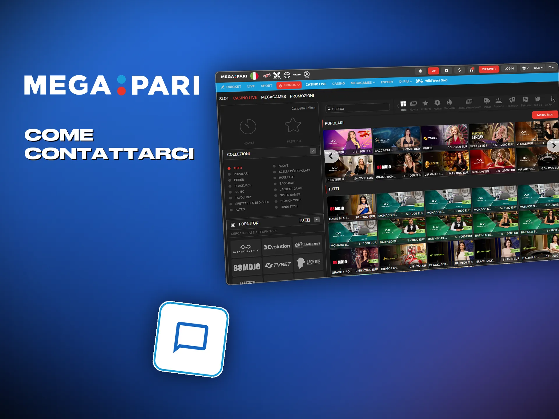Come contattare l'assistenza Megapari