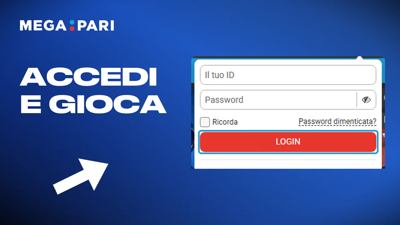 Dopo l'accesso il conto Megapari è attivo