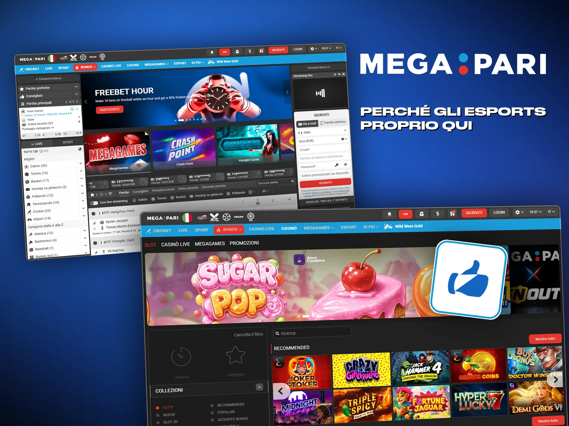 I giocatori giudicano Megapari dai bonus e dall'app