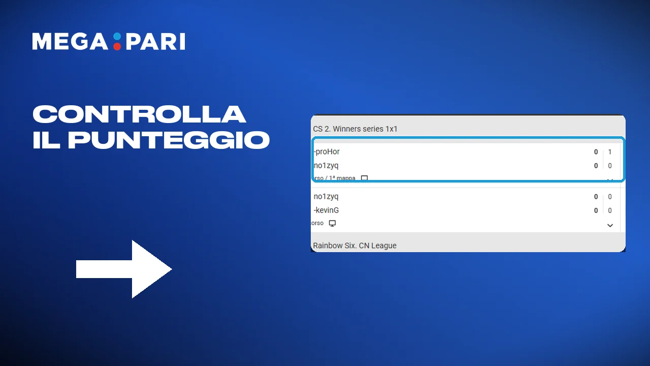 Controllare il punteggio su Megapari e scegliere il mercato adatto