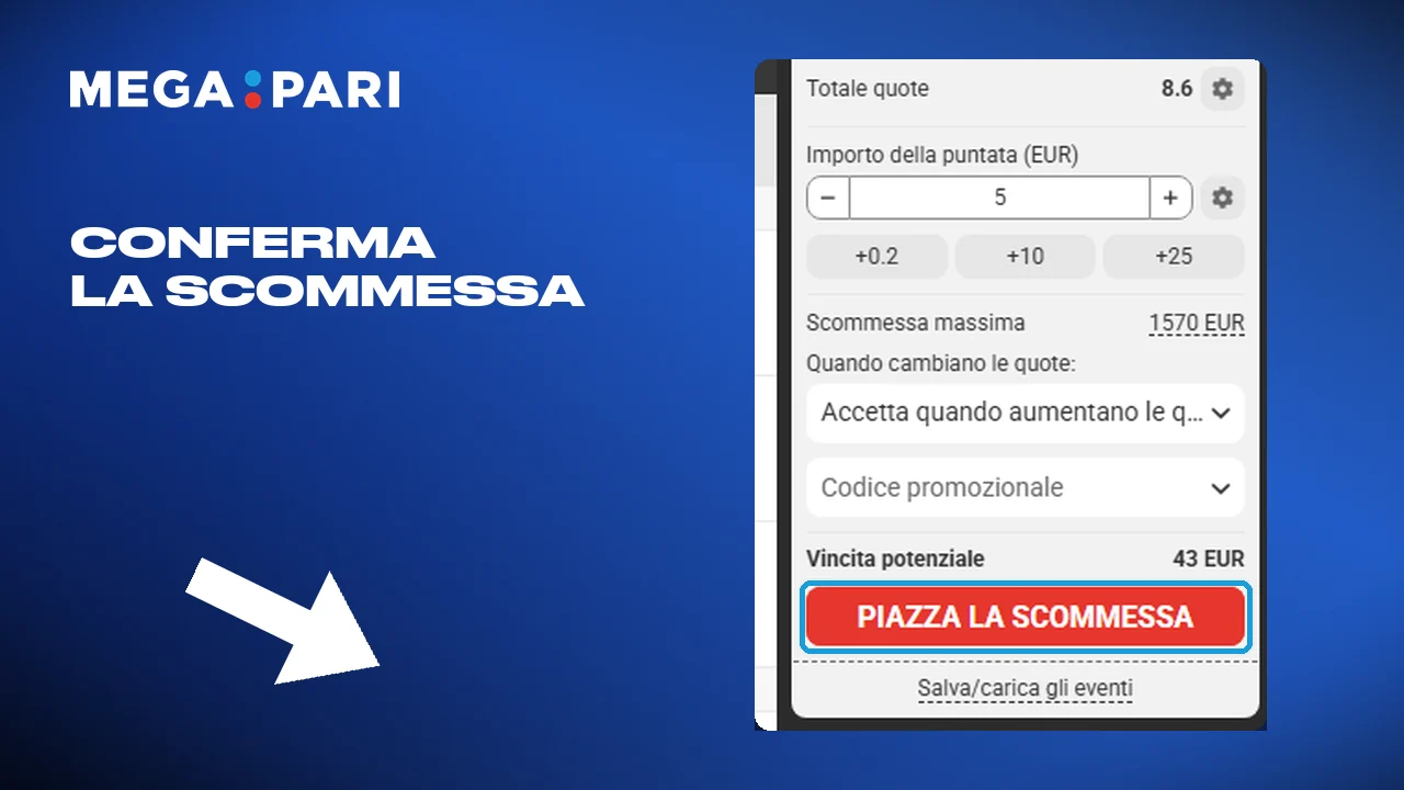 Confermare la giocata, guardare la partita e controllare il risultato