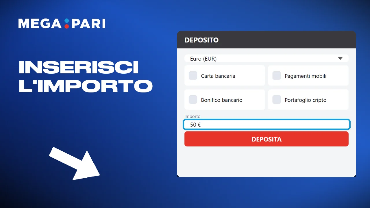Controllare l'importo minimo e scrivere la somma del deposito